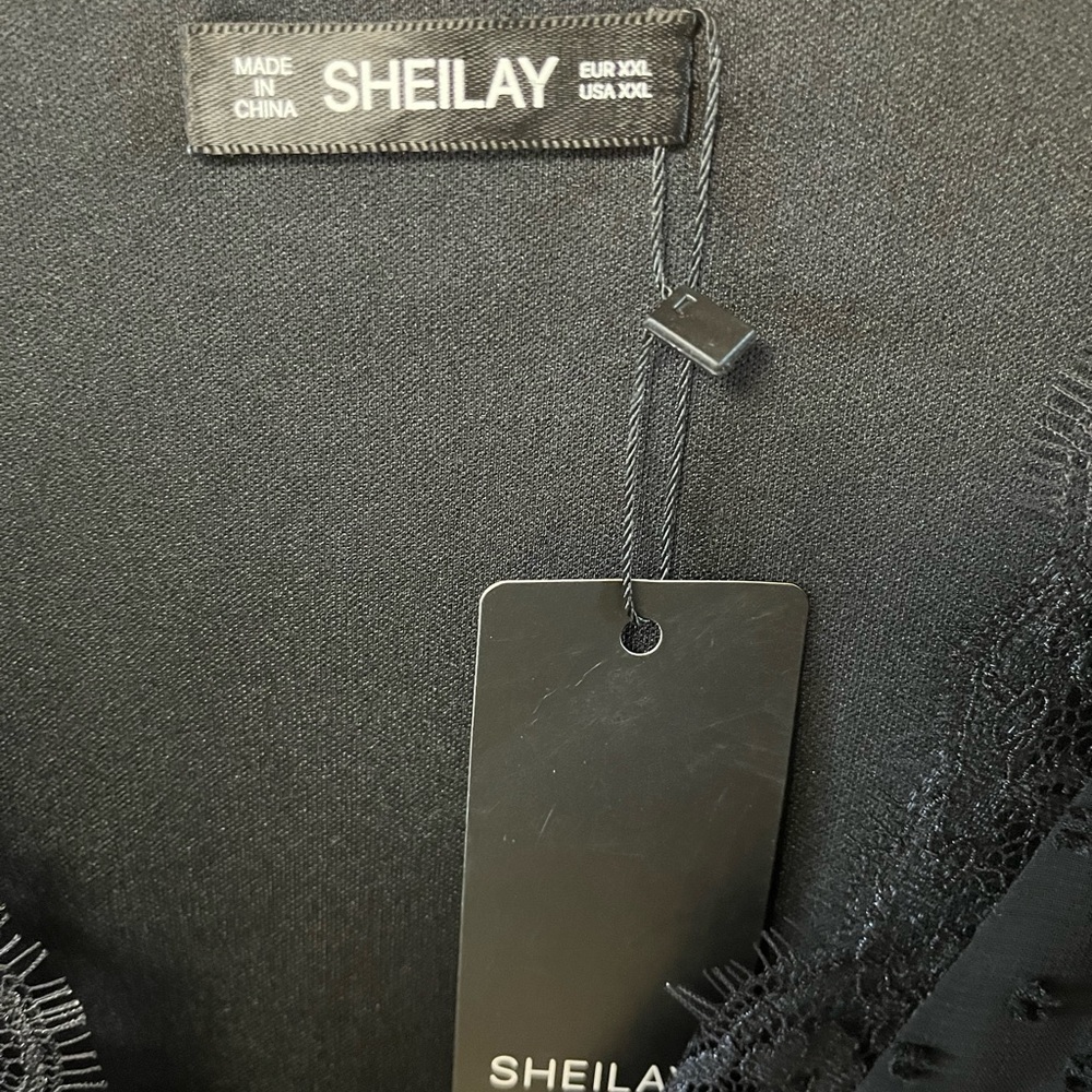 Sheilay Swiss Dot Long Sleeve Mini Dress NWT - Picture 5 of 5